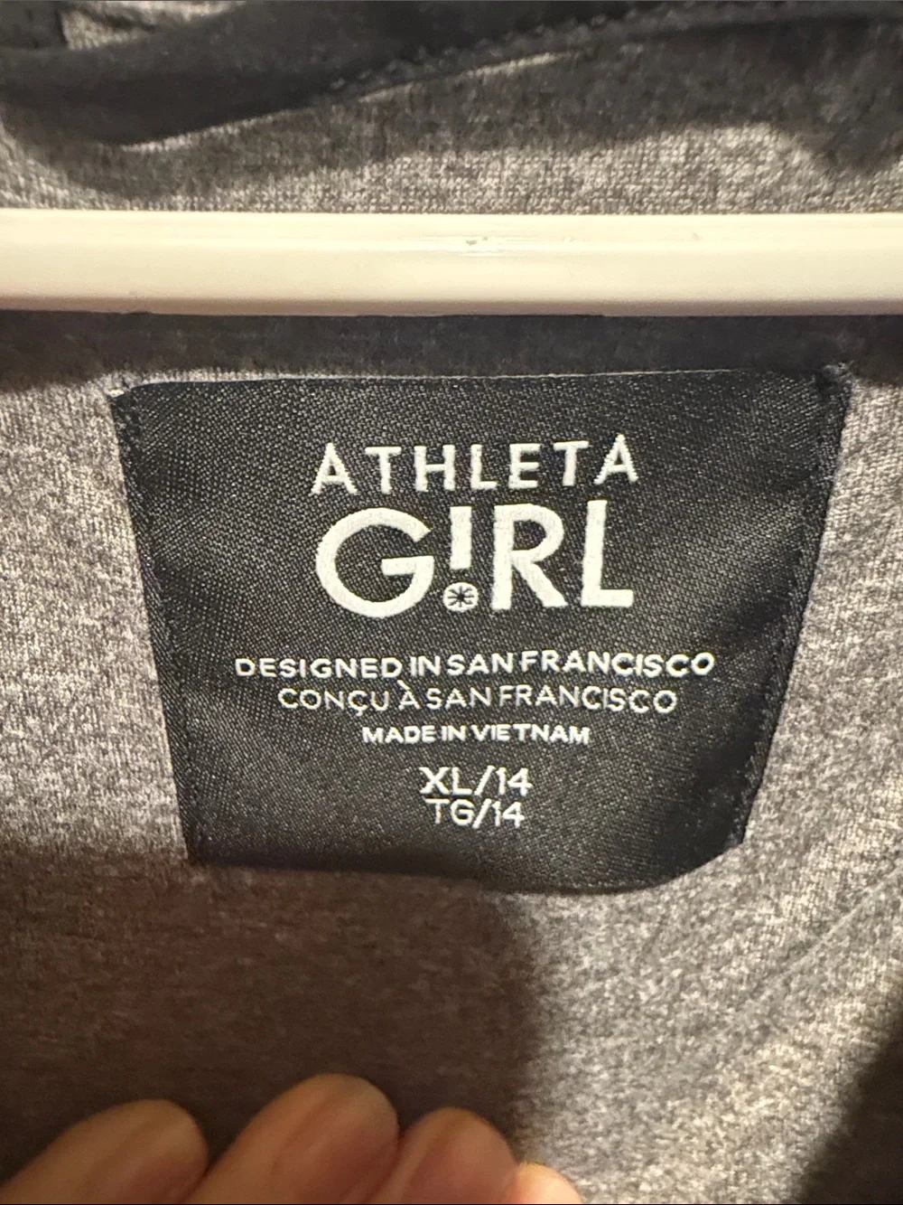 Athleta Black Quilted Hooded Puffer Jacket